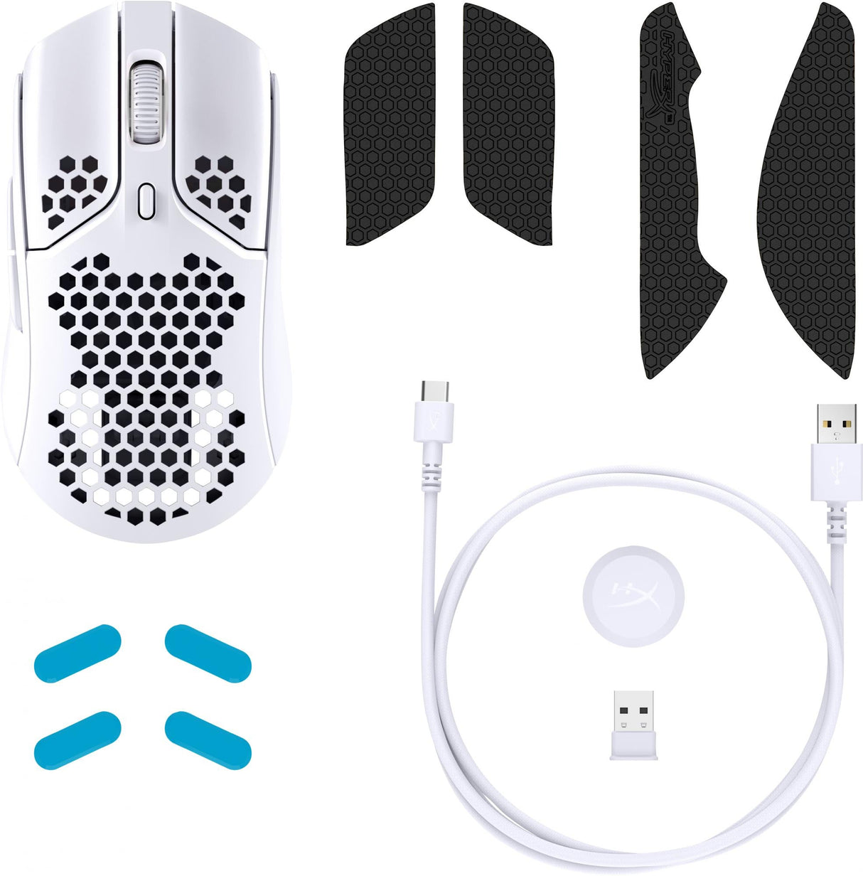 HyperX Pulsefire Haste Optical Wireless Rosa Vit