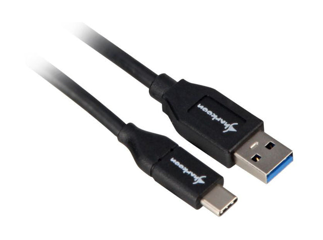 Sort Sharkoon USB-kabel med USB-A- og USB-C-hanstik