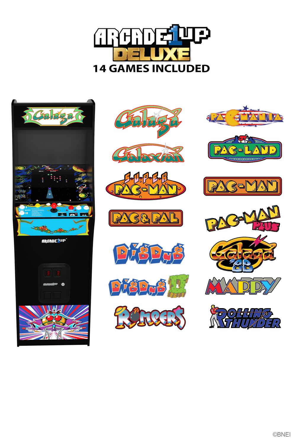 ARCADE 1 UP GALAGA DELUXE ARCADE MACHINE
