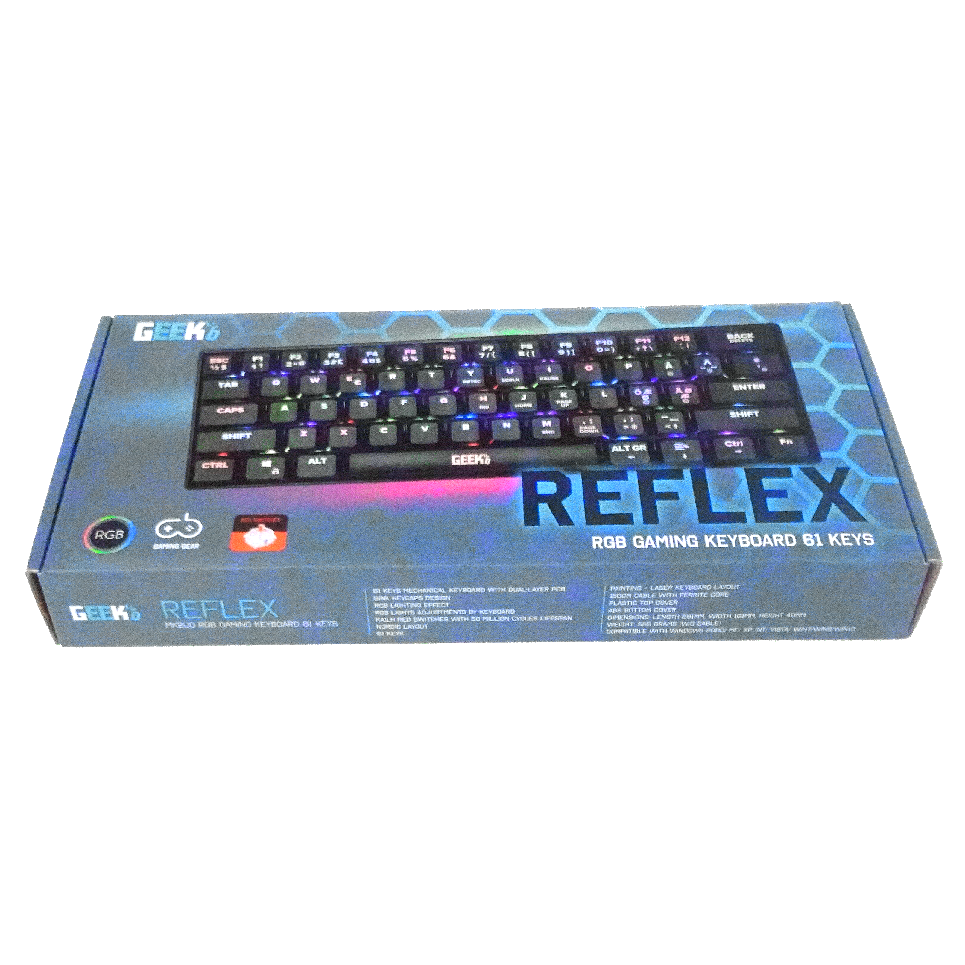 Geekd Reflex Rgb 60% Tangentbord 61 Tangent
