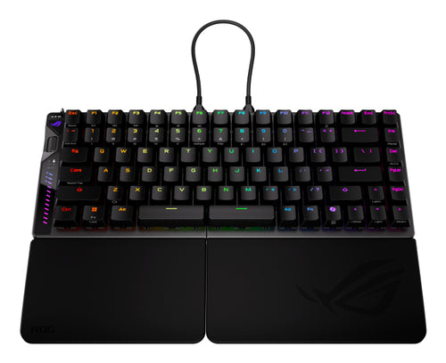 ASUS ROG Falcata – taster og arbejdsflade set ovenfra (vinkel 2)