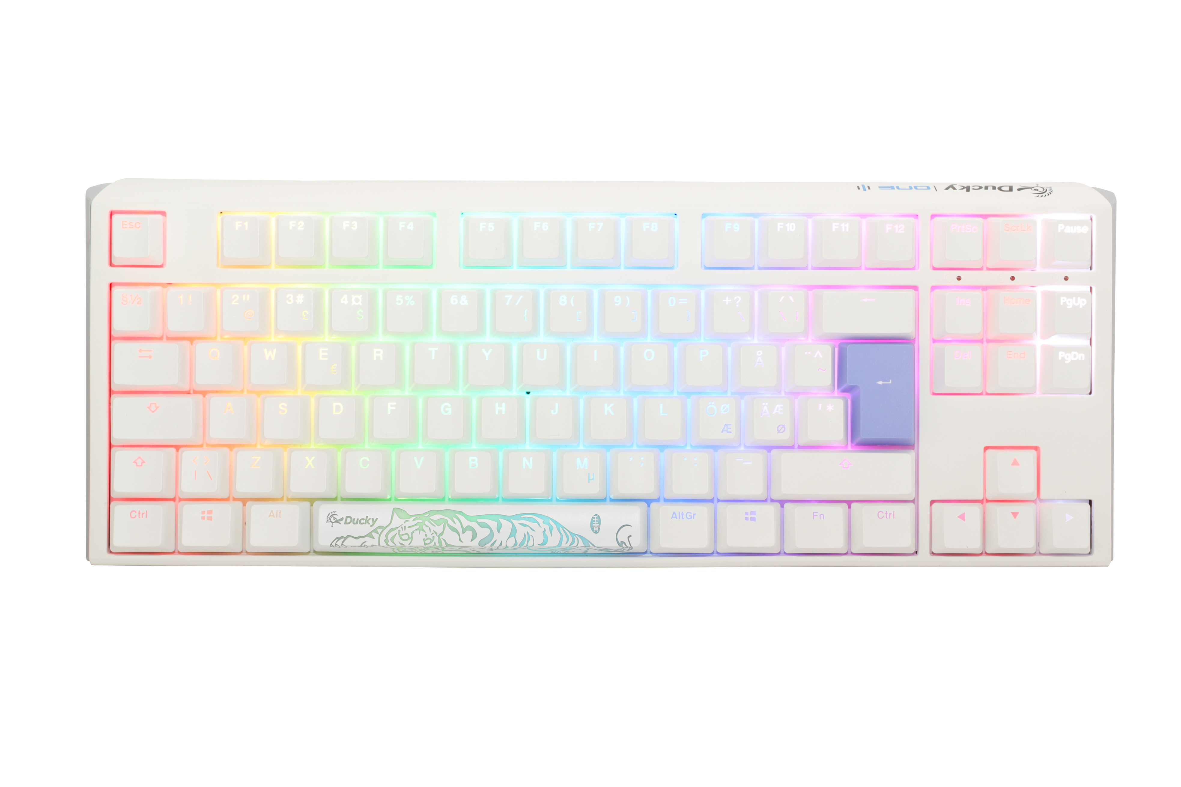 Ducky One 3 - Pure White Nordic - TKL - Cherry Silent Red