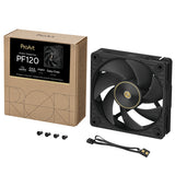 ASUS ProArt PF120 sort – emballage, blæser, kabel og skruer