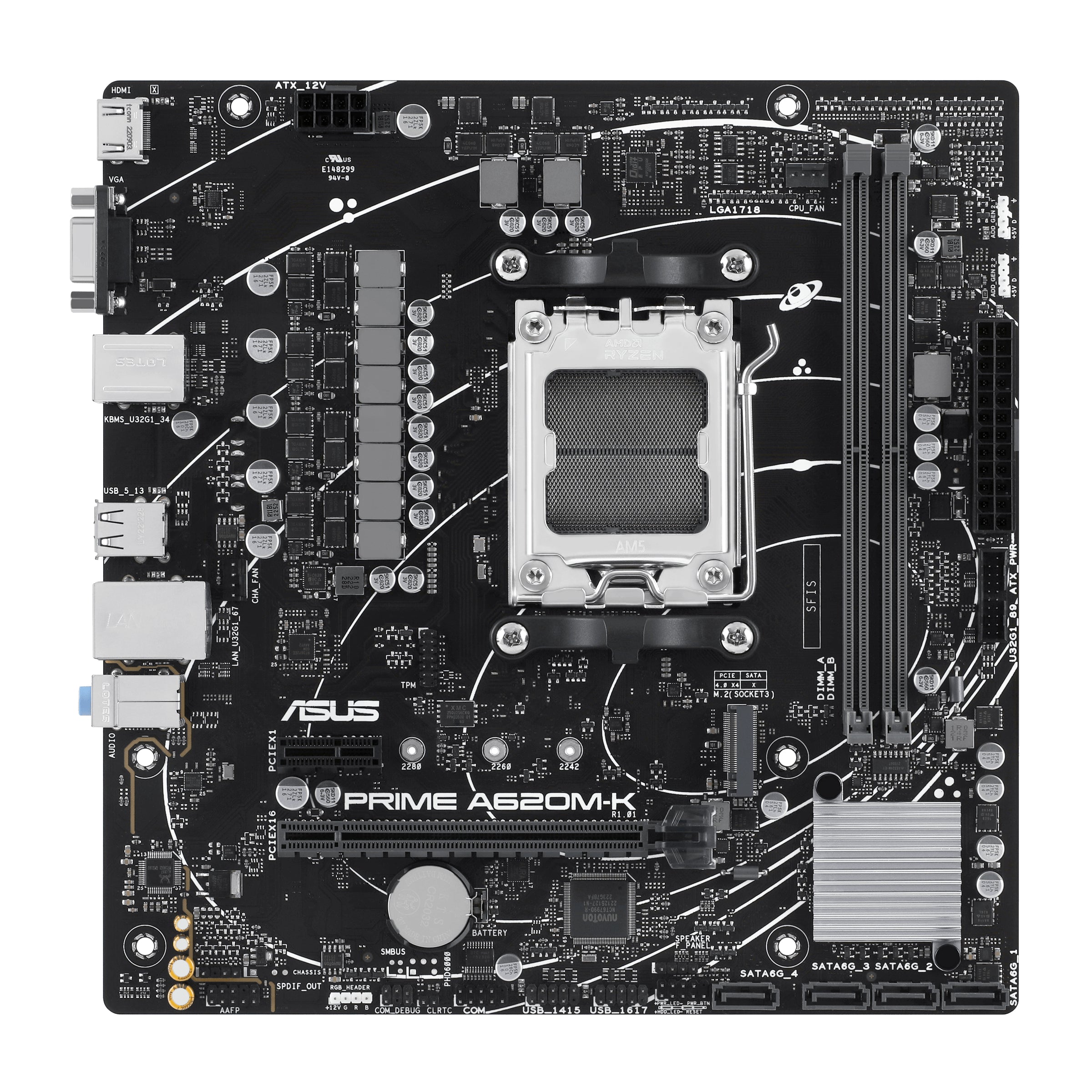 ASUS PRIME A620M-K - Sockel AM5 - Moderkort