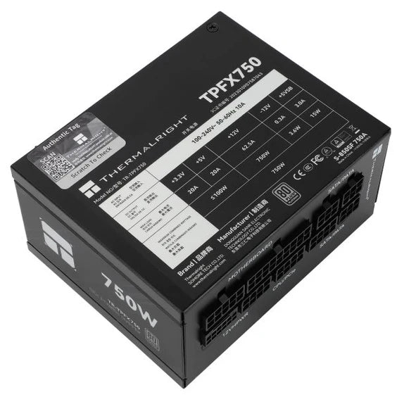 Thermalright TR-TPFX 750, 80+ Platinum Modulärt Nätaggregat, SFX, Svart