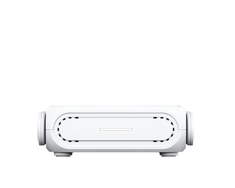 Hvid ASUS RT-BE58 Go rejserouter – forfra med foldede antenner