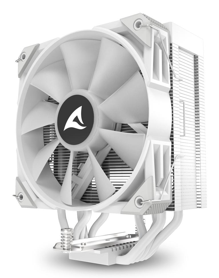 Sharkoon A50 RGB CPU-køler – hvid, 5 heatpipes, 120 mm PWM – billede 5