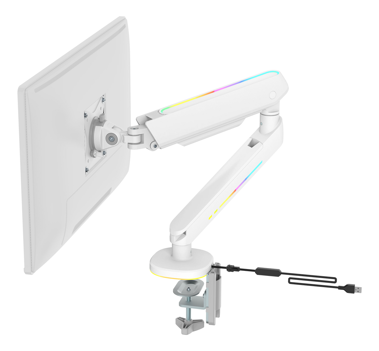 WA95 Premium Gaming Enarmat RGB-ljus Vit
