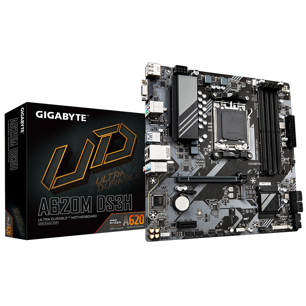 GIGABYTE A620M DS3H - Sockel AM5 - Moderkort