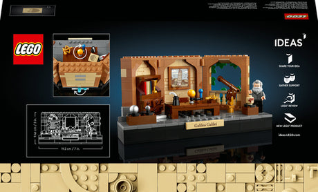 LEGO Ideas 40595 – æskens bagside med detaljer fra forskningsrummet