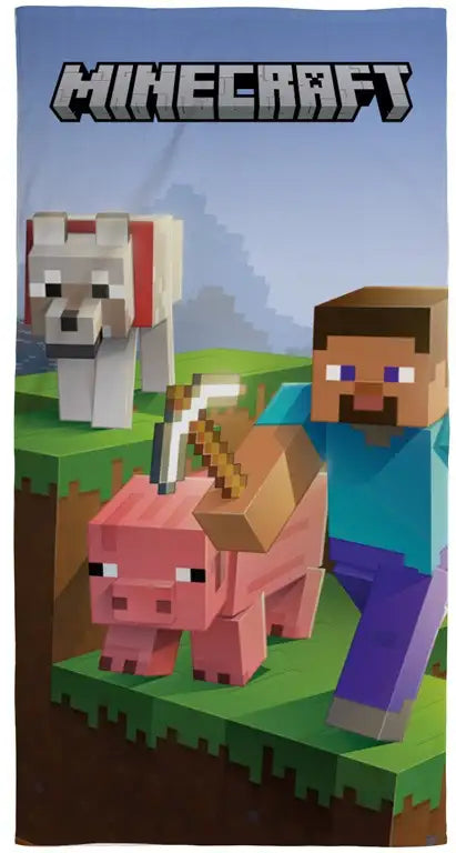 Minecraft badhandduk 70 x 140 cm