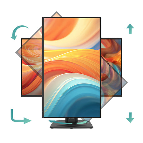 MSI PRO MP275PG E14 – 27″ skærm, 1920 × 1080, 144 Hz – stativets justeringsmuligheder