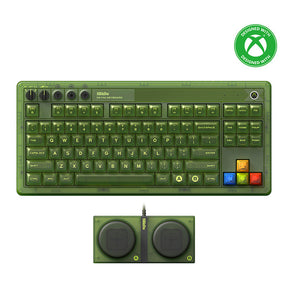 8BitDo Retro 87 Xbox Edition – tastatur, ISO UK – Grønt tastatur og dobbelte ekstraknapper