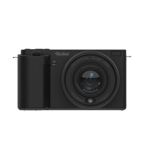 Rollei Compactline 10x Flip Screen – Drejelig skærm – Front med indbygget zoomobjektiv