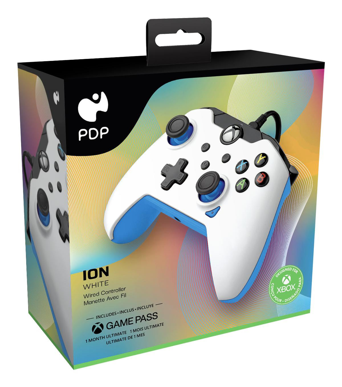 PDP Wired Controller Xbox Series X White - Ion (Blue) PDP