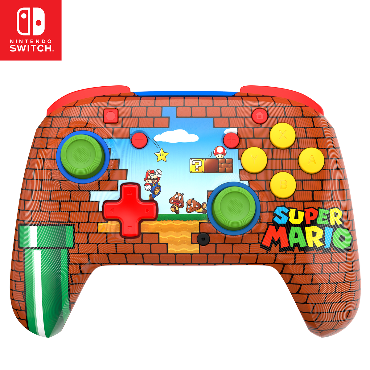 Turtle Beach Rematch Wireless – Mario Bricks Reveal – Switch – Front med Switch-logo