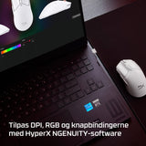 HyperX Pulsefire Haste 2 Mini Optisk Trådlös Kabel Vit