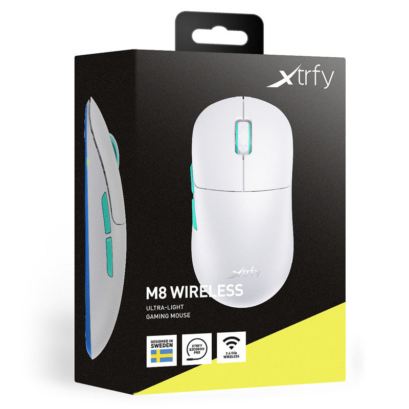 Xtrfy M8 Trådlös Spelmus - Vit