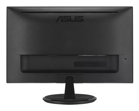 Bagsiden af ASUS VP227HF med sort fod