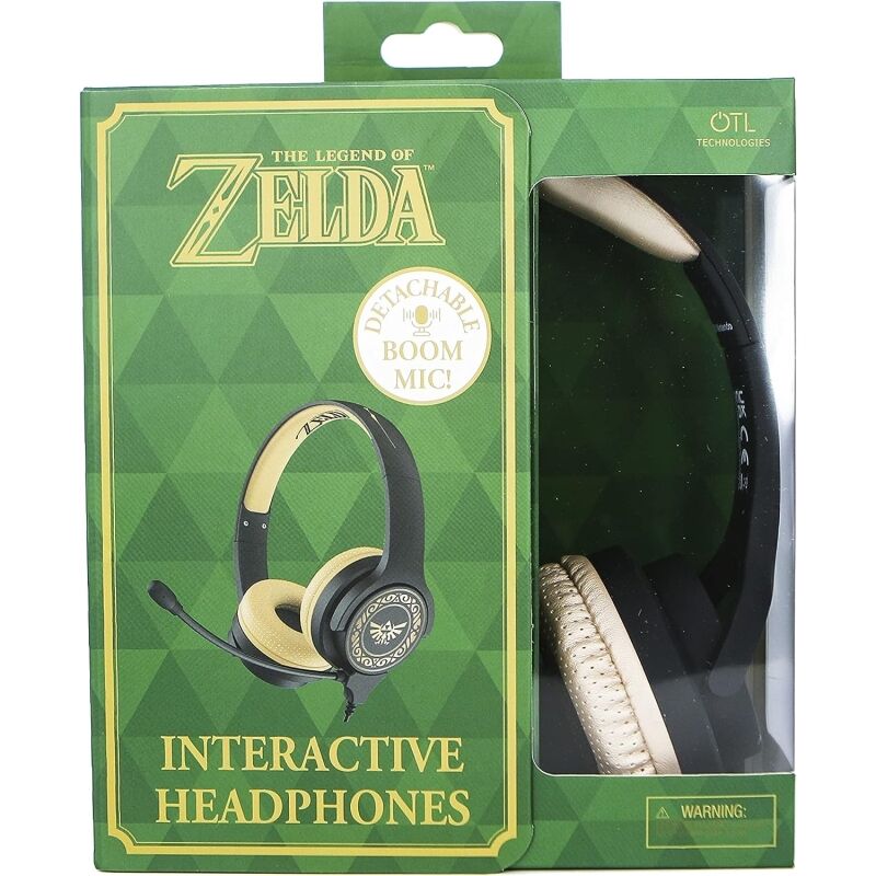 Legend Of Zelda Crest Kids Interactive Headphones Svart