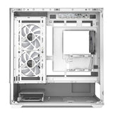 Sharkoon MK6 RGB White Panoramic Dual Tempered Glass 3x 120mm ARGB PWM Fans USB-C BTF Micro-ATX Gaming PC Case Sharkoon