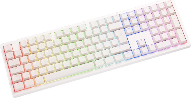 Ducky Zero - Vit - Cherry Brown - RGB - Trådlös
