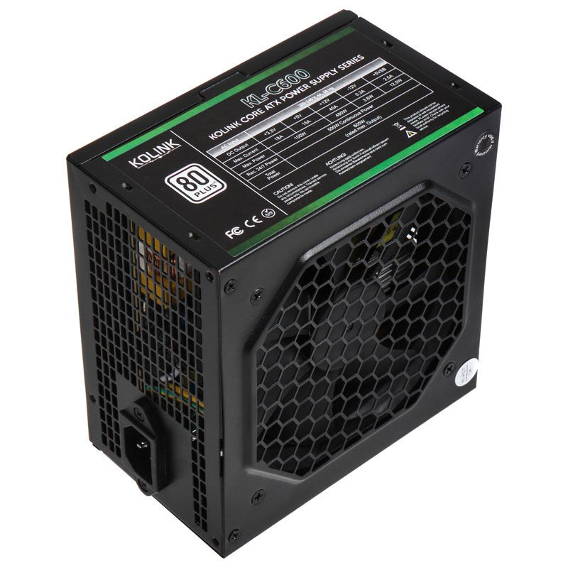 Kolink Core KL-C600 Strömförsörjning - 600 Watt - 120 Mm - 80 Plus White Certifierad