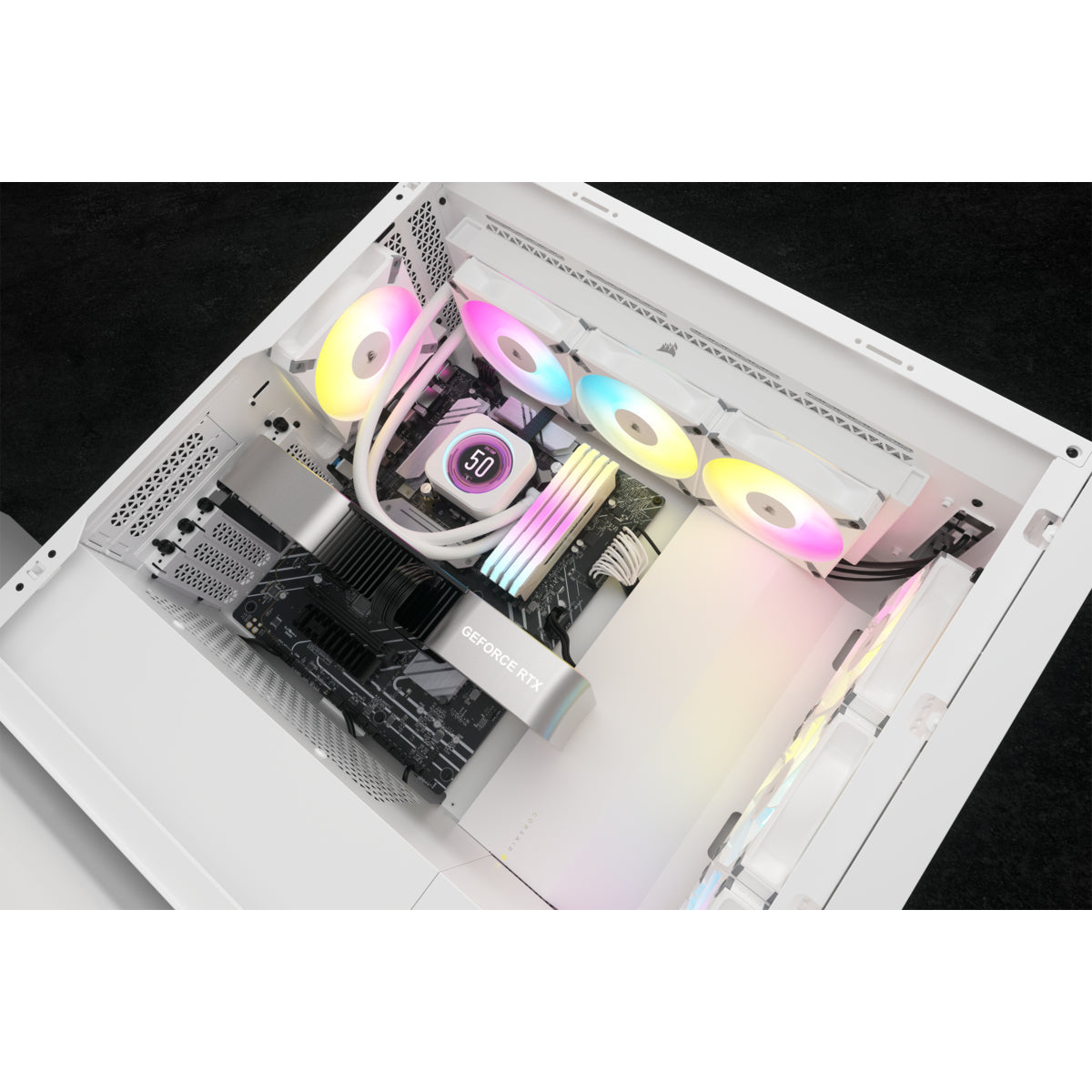 CORSAIR ICUE H150i ELITE LCD XT Processorer Flytande Kylsystem 1-pack Vit 120 Mm