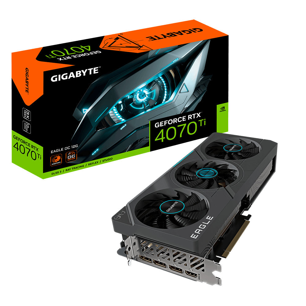 GIGABYTE GeForce RTX 4070 Ti EAGLE OC - 12 GB GDDR6X RAM - Grafikkort