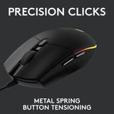 Logitech - G203 LIGHTSYNC Gaming Mus Svart