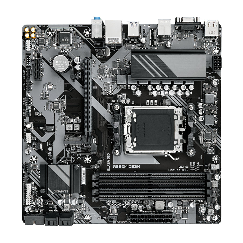 GIGABYTE A620M DS3H - Sockel AM5 - Moderkort