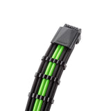 CableMod C-Series Pro ModMesh 12VHPWR Till 3x PCI-e-kabel För Corsair - 60cm, Svart/ljusgrön