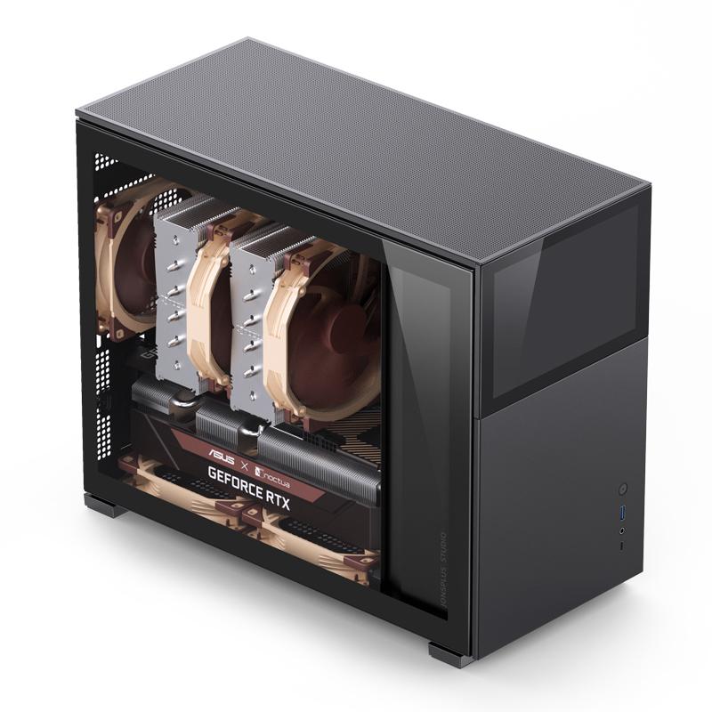 Jonsbo D31 Screen MATX Fodral, Härdat Glas - Svart