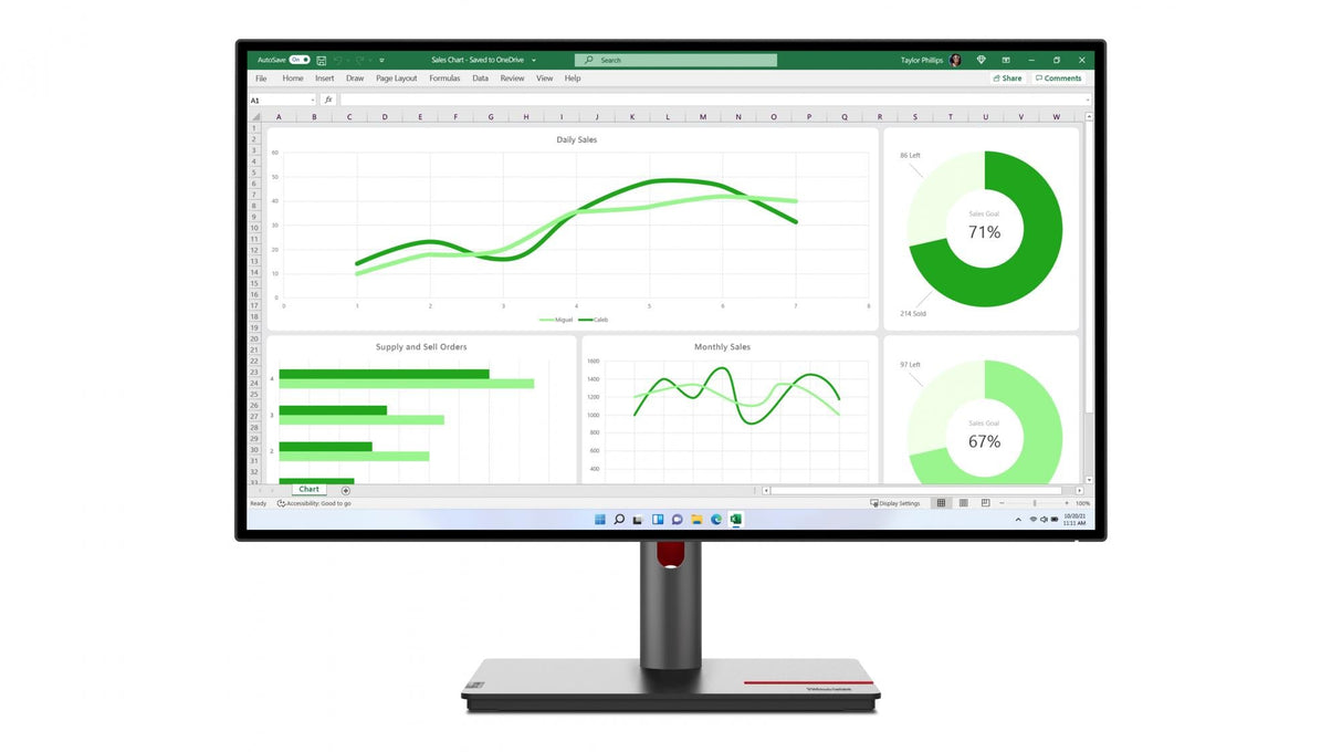 Lenovo ThinkVision P27q-30 27 2560 X 1440 (2K) HDMI DisplayPort 60Hz Pivot-skärm