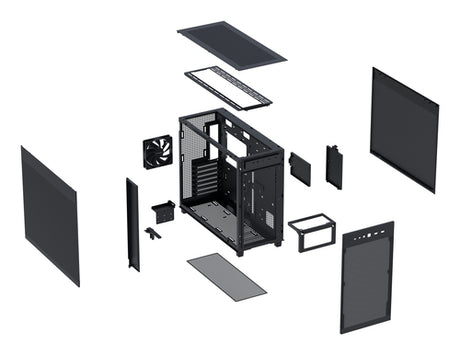 ASUS PRIME AP303 MESH kabinet i eksploderet visning