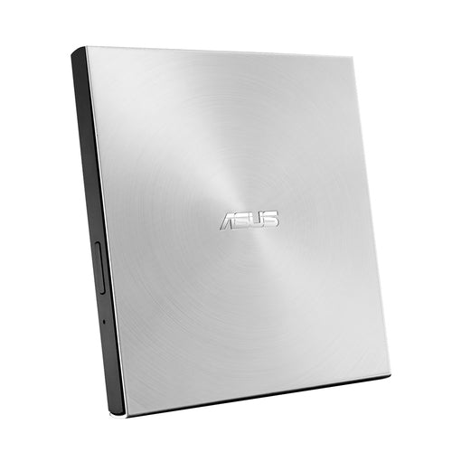 ASUS ZenDrive U8M i sølv med udløserknap på diskbakkens front
