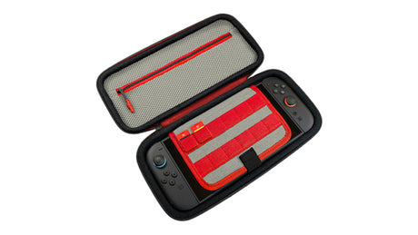 Turtle Beach PlayTrek Koopa Troop – Switch 2-taske – Åben taske med konsol som eksempel