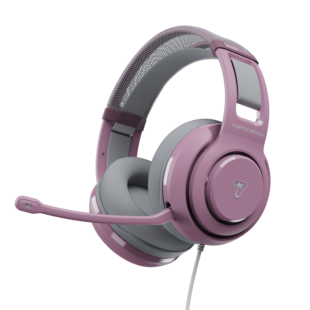 Turtle Beach Atlas 200 – gamingheadset i Lilac Mist – Lilac Mist-headset på mørk baggrund