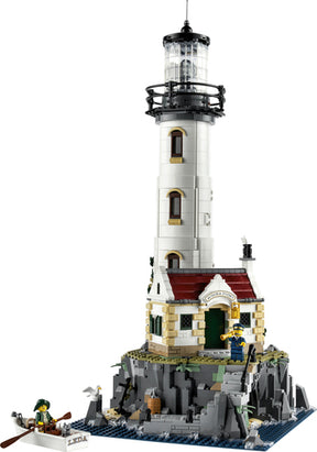 LEGO Ideas 21335 – Motoriseret fyrtårn – bygget fyrtårn med hus, klipper og robåd