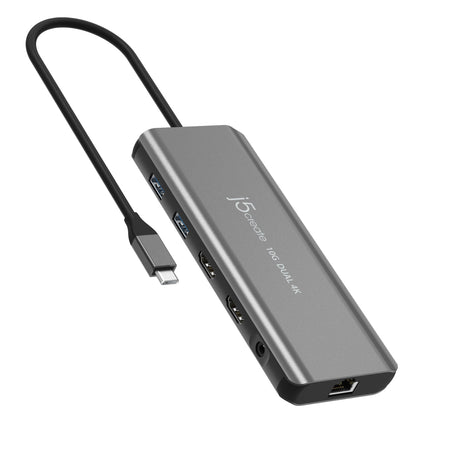 j5create JCD398-N – USB-C mini-dock med to 4K HDMI – Dual HDMI-dock med kabel
