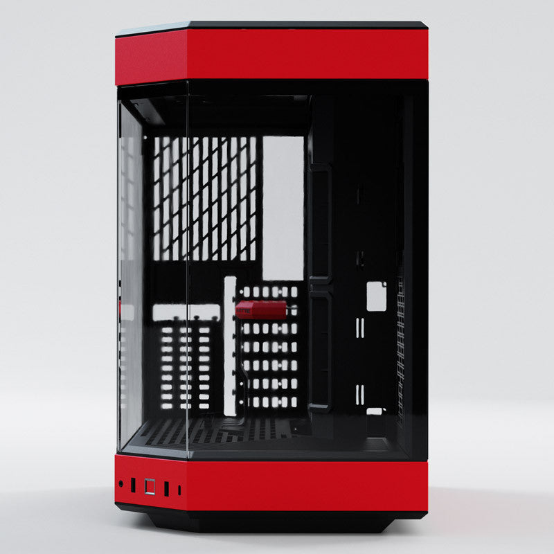 Hyte Y60 Midi Tower - Svart/Röd - PCI-e 4.0 - Panoramic Glass View