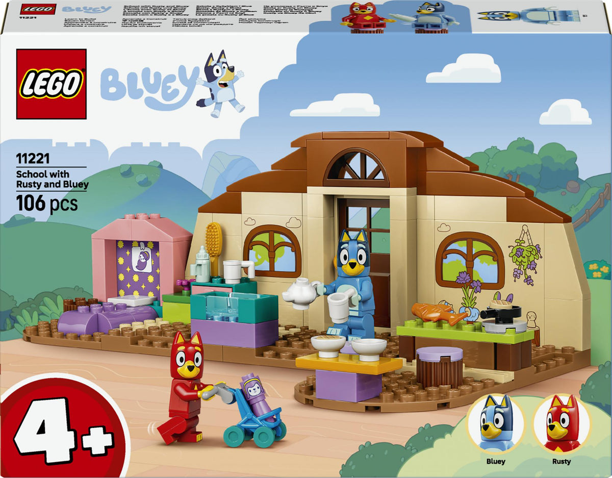LEGO - Bluey - School with Rusty and Bluey (11221) LEGO