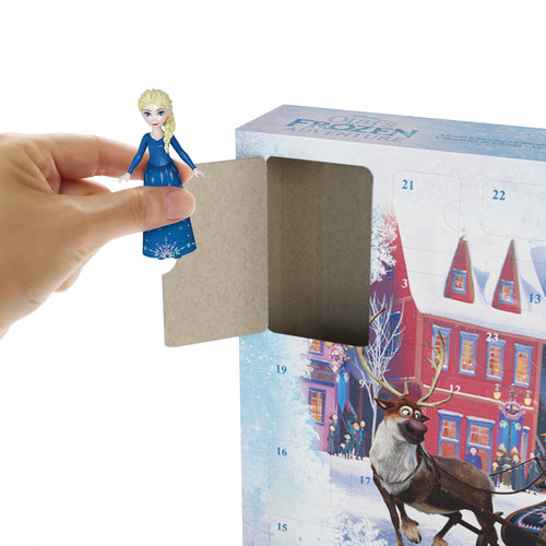 Disney Frozen julekalender – Anna, Elsa og tilbehør – HWX20 – åbning af kalenderens låge