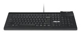 ASUS KU100 Smart Card USB-tastatur – taster og arbejdsflade set ovenfra (vinkel 2)