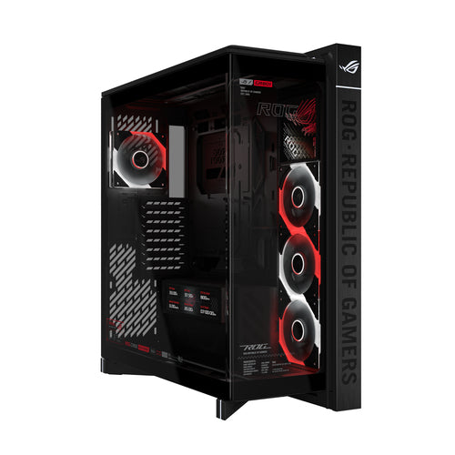 ASUS ROG CRONOX GR801 CURVE TG ARGB BLACK – set skråt forfra (vinkel 3)
