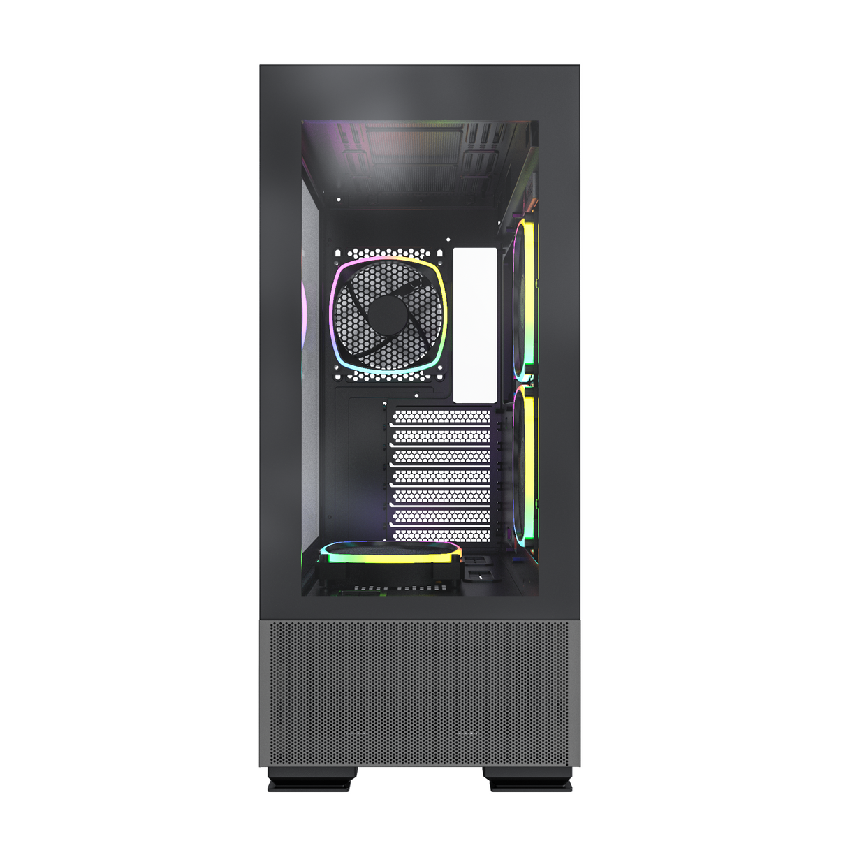 Montech Sky Two Black - Midi-torn, E-ATX, 4x ARGB PWM-fläktar