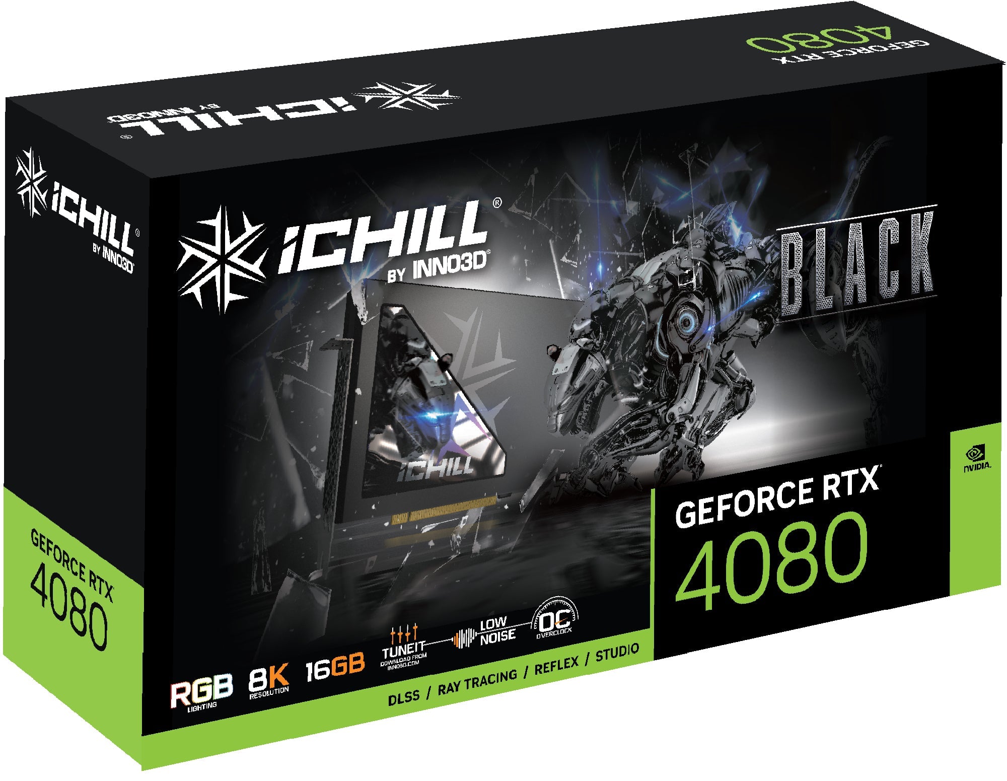 Inno3D IChiLL GeForce RTX 4080 Svart 16GB