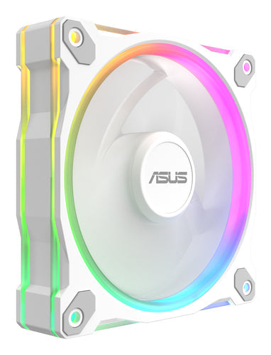 ASUS Prime MR120 ARGB Reverse Fan – kabinetblæser – Hvid – Reverse