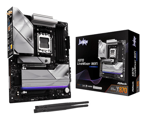 ASRock X870 LiveMixer WiFi bundkort - produktbillede 6