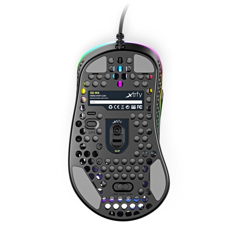 Xtrfy M4 RGB, Spelmus, Svart